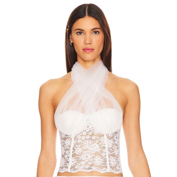 Lovers + Friends Elliot Top in White Lace NWT - Picture 3 of 8